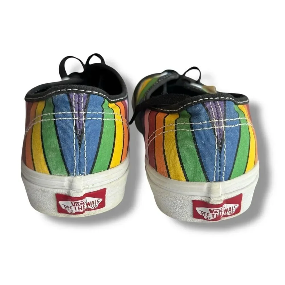 Vans Authentic Refract Rainbow Stripe Unisex Sneakers Size 5.5 Multicolor